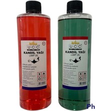 Ucc Point Care Kırmızı + Yeşil Kandil Yağı Kokusuz Dumansız Iç Mekan Gaz Lambası Yakıtı 400 ml 2'li