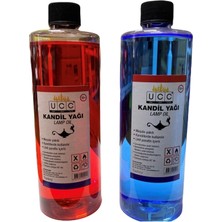 Ucc Point Care Kırmızı + Mavi Kandil Yağı Kokusuz Dumansız Iç Mekan Gaz Lambası Yakıtı 400 ml 2'li