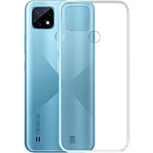 Dijimedia Realme C21 Kılıf Deluxe 2mm Şeffaf Silikon - Şeffaf
