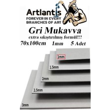 Artlantis Sert Karton Mukavva Gri 1 mm 70 x 100 cm 5 Adet