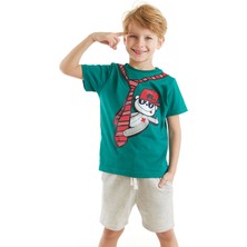 Denokids Kravat Koala Erkek Çocuk T-shirt Şort Takım