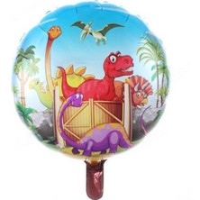 Best Parti Yuvarlak Dinazor Folyo Balon 43 cm