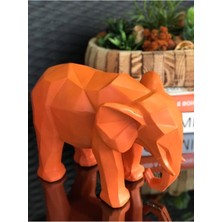 EC Shop Tasarımhmoda Dekoratif Turuncu Fil