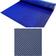 Karmaşık Kaydırmaz Pvc Paspas Z  Mat Bal Petek Iç - Dış Tüm Islak Zemin Mavi 90CM