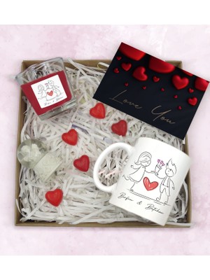 Bk Gift Sevgiliye Özel Hediye Seti-3-1, Yıl Dönümü Hediyesi, Isimli Kupa, Sevgiliye Hediye, Sevgililer Günü Hediyesi