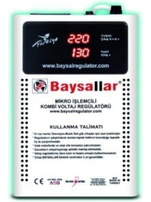 Baysallar Elektrikci Market Baysallar Mikro Işlemcili Kombi Voltaj Regülatörü 500 Va