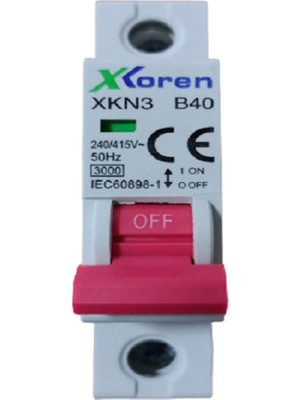 Xkoren B 1x40a 3ka Otomatik Sigorta