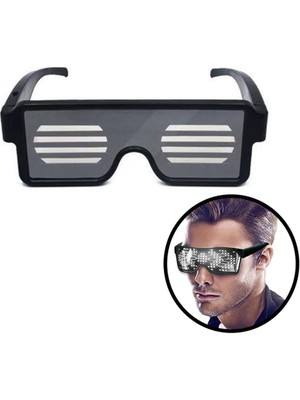 Doppler Beyaz LED Işıklı Kablosuz Parti GÖZLÜĞÜ-HJ-LRG01-B