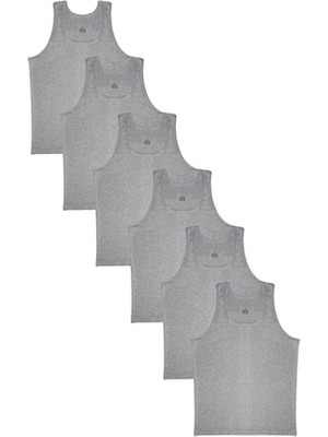 Mostess Gri Erkek Çocuk Atlet 6'lı Paket Pamuk Üretim