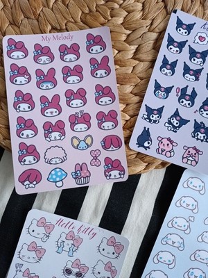 Hello Kitty Sanrio Karakterler Etiket Planlayıcı Telefon Sticker Seti