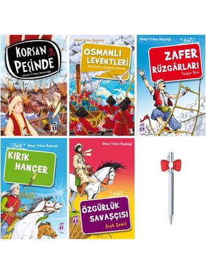 Kişisel Yayınlar Korsan Peşinde - Osmanlı Leventleri - Zafer Rüzgarları - Kırık Hançer - Özgürlük Savaşçısı, Caprice B112 Kalem Hediye
