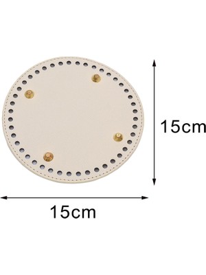 Surjion Tığ Işi Örme Çanta Aksesuarları Için 2x Yuvarlak Taban Pu (Yurt Dışından)