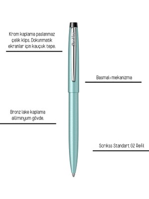 Scrikss Tükenmez Kalem F108 Mint Gövde