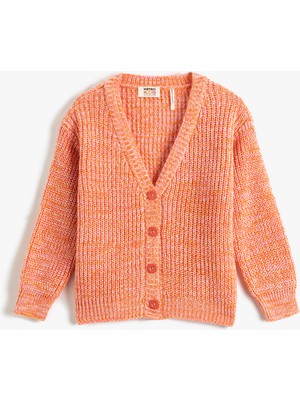 Koton V Yaka Basic Örgü Hırka Düğmeli