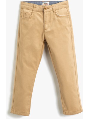 Koton Chino Pantolon Cepli Slim Fit Pamuklu