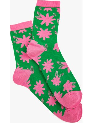 Koton Çiçekli Soket Çorap