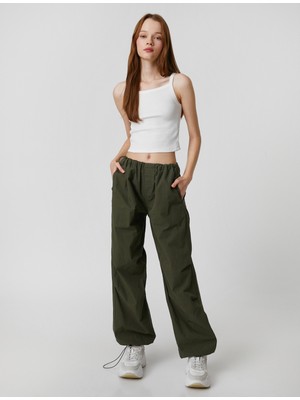 Koton Crop Atlet Basic İnce Askılı Biye Detaylı