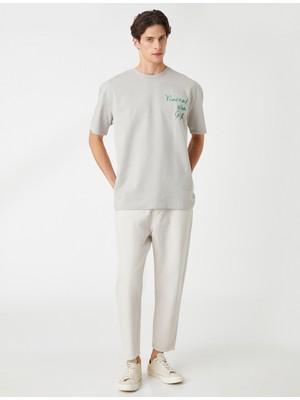Koton Basic Gabardin Pantolon Düğme Detaylı Cepli