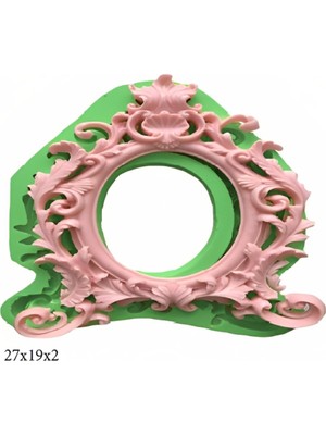 Butedo Çerçeve Modeli Silikon Şeker Hamuru Dekor, Sabun, Saksı ve Mum Kalıbı