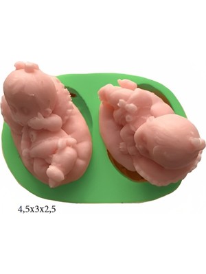 Butedo Bebek Modeli Silikon Şeker Hamuru Dekor, Sabun, Saksı ve Mum Kalıbı