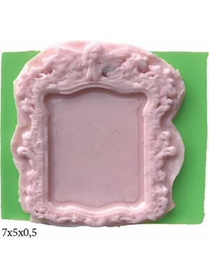 Butedo Çerçeve Modeli Silikon Şeker Hamuru Dekor, Sabun, Saksı ve Mum Kalıbı