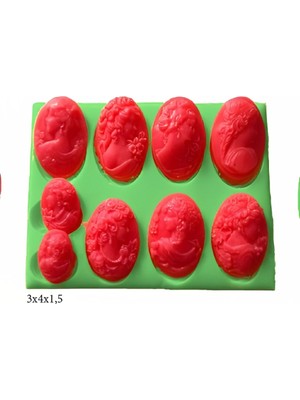 Butedo Çerçeve Modeli Silikon Şeker Hamuru Dekor, Sabun, Saksı ve Mum Kalıbı