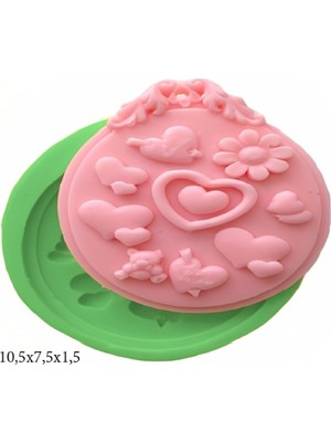 Butedo Çerçeve Modeli Silikon Şeker Hamuru Dekor, Sabun, Saksı ve Mum Kalıbı