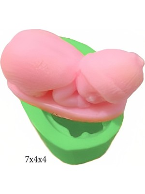 Butedo Bebek Modeli Silikon Şeker Hamuru Dekor, Sabun, Saksı ve Mum Kalıbı