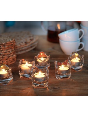 Hobiceyiz Tealight Mum, Beyaz, 6 Saat, Glımma