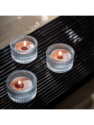 Hobiceyiz Kokulu Tealight Mum, Gri, 3.5 Saat, Enstaka