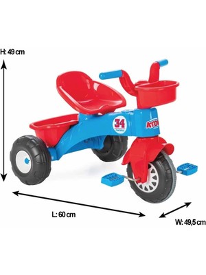 Pilsan Atom Mavi-Kırmızı Çocuk Bisikleti 3+ Yaş Ergonomik Tasarım ve Şık Görünüş