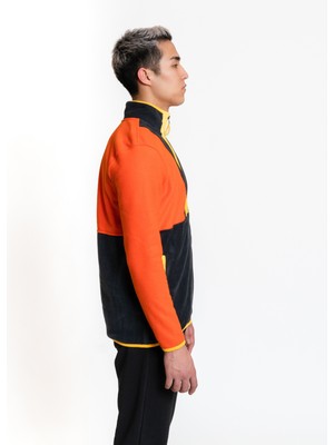 Luo Camp Full-Zip Fleece 01 - Orange/dark Grey Erkek Polar