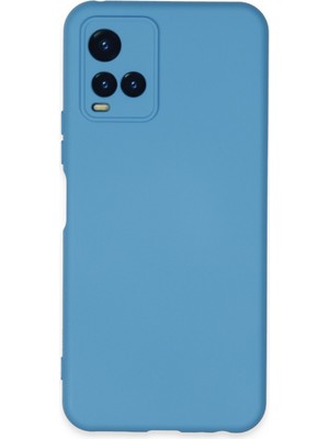 HappyCase Vivo Y21 Kılıf Lansman Nano Içi Kadife  Silikon - Mavi