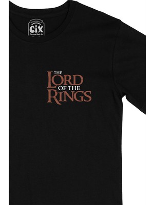 Cix Cix Lord Of The Rings Return Cep Logo Tasarımlı Siyah Tişört