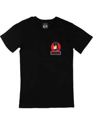Cix Batman Dc Comics Cep Logo Tasarımlı Siyah Tişört