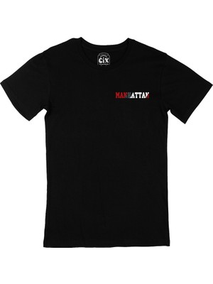 Cix Cix Manhattan Cep Logo Tasarımlı Siyah Tişört
