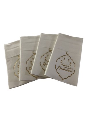 Kidspartim Gold Yaldızlı Beyaz Hoş Geldin Ya Şehri Ramazan Cepli Touch Peçete 12 Li Yeni Model