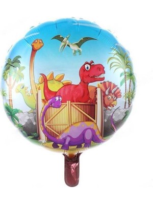 Rönesans Parti Yuvarlak Dinazor Folyo Balon 43 cm