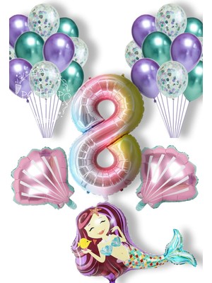 Rönesans Parti Deniz Konsept Balon Full Parti Süsleme Seti 8 Yaş