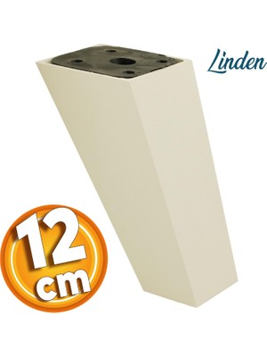 Badem10 Linden Lüks Mobilya Kanepe Sehpa Tv Ünitesi Koltuk Ayağı 12 Cm Krem Köşeli Baza Ayakları