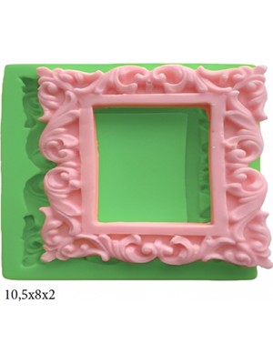 Çerçeve Modeli Silikon Şeker Hamuru Dekor, Sabun, Saksı ve Mum Kalıbı
