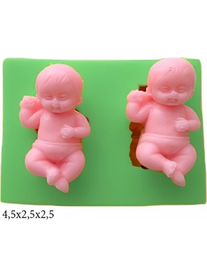 Butedo Bebek Modeli Silikon Şeker Hamuru Dekor, Sabun, Saksı ve Mum Kalıbı