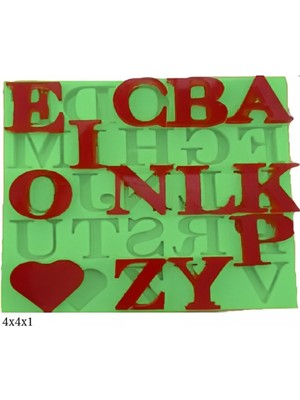 Harf ve Rakam Figürleri Silikon Şeker Hamuru Dekor, Sabun, Saksı ve Mum Kalıbı