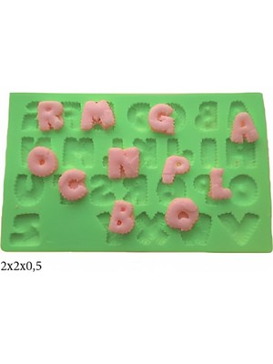 Harf ve Rakam Figürleri Silikon Şeker Hamuru Dekor, Sabun, Saksı ve Mum Kalıbı