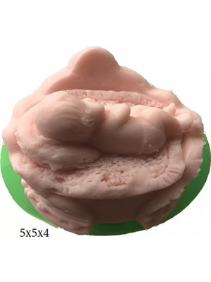 Butedo Bebek Modeli Silikon Şeker Hamuru Dekor, Sabun, Saksı ve Mum Kalıbı