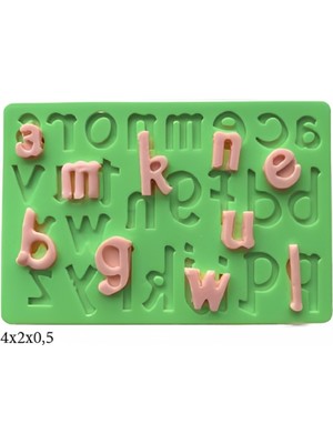 Butedo Harf ve Rakam Figürleri Silikon Şeker Hamuru Dekor, Sabun, Saksı ve Mum Kalıbı