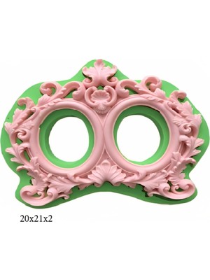 Çerçeve Modeli Silikon Şeker Hamuru Dekor, Sabun, Saksı ve Mum Kalıbı