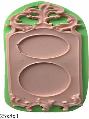 Çerçeve Modeli Silikon Şeker Hamuru Dekor, Sabun, Saksı ve Mum Kalıbı