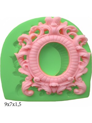 Çerçeve Modeli Silikon Şeker Hamuru Dekor, Sabun, Saksı ve Mum Kalıbı