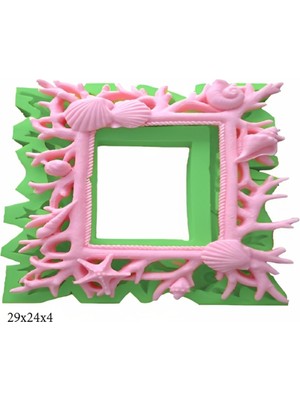 Çerçeve Modeli Silikon Şeker Hamuru Dekor, Sabun, Saksı ve Mum Kalıbı